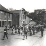 Soldiers marching to Garrets Hay Barracks