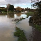 Flooded towpath