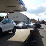 Queue at local petrol station .JPG